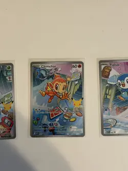 Pokemon First Partner Illustration Series 1 Gen 4 Turtwig, Chimchar & Piplup - Image 4