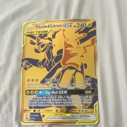 Pokemon Pikachu & Zekrom GX SM248 Full Art Promo TAG TEAM Foil 240HP Eng - Image 1