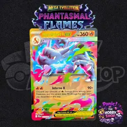 Mega Charizard X ex 013/094 Me02: Phantasmal Flames Pokemon TCG NM - Image 1