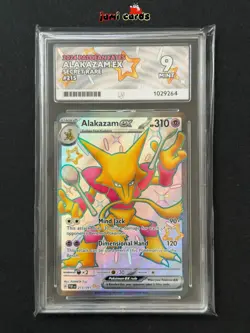 Pokemon TCG Alakazam EX Paldean Fates 215/091 Secret Rare ACE Graded 9 - Image 1