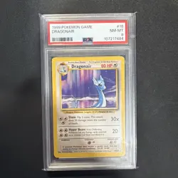 1999 POKEMON BASE SET UNLIMITED #18 DRAGONAIR PSA 8 - Image 1