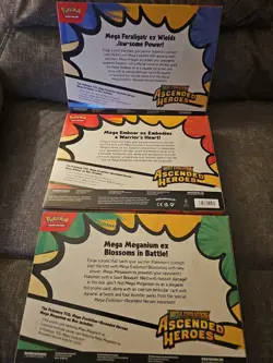 Pokemon TCG ASCENDED HEROES Mega ex Box Lot Of 3 Meganium Emboar Feraligatr - Image 2