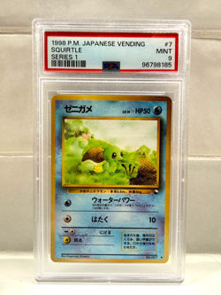 PSA 9 Squirtle #7 Japanese Vending Series 1 Pokemon 1998 - Image 1