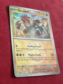 Pokemon Groudon 049/131 Master Ball Prismatic Evolutions Shiny Extremely Rare - Image 1