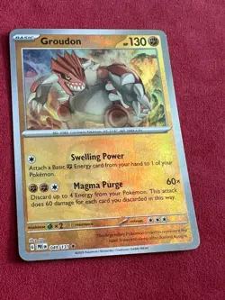 Pokemon Groudon 049/131 Master Ball Prismatic Evolutions Shiny Extremely Rare - Image 3