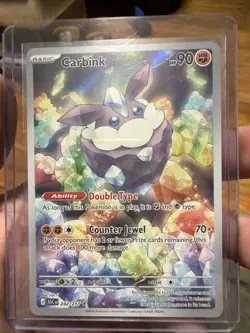 Pokemon TCG Carbink 242/217 Ascended Heroes Illustration Rare Holo NM Condition - Image 1