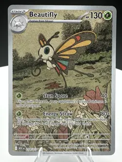 Pokemon Beautifly 219/217 Illustration Rare Ascended Heroes TCG UR Full Art - Image 3