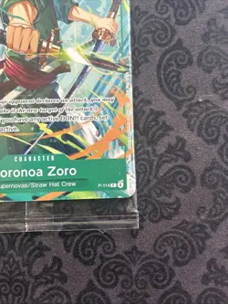 One Piece TCG - Roronoa Zoro , P-114, English Sealed - Image 2
