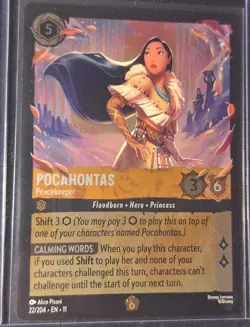 Lorcana Winterspell, Pocahontas- Peacemaker Legendary Cold Foil. 22/204 - Image 1
