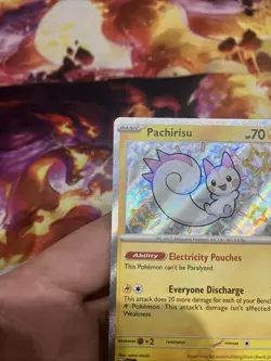 Pokemon TCG Pachirisu 138/091 Baby Shiny Rare Holo Card Paldean Fates NM - Image 3