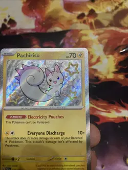 Pokemon TCG Pachirisu 138/091 Baby Shiny Rare Holo Card Paldean Fates NM - Image 4