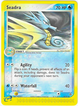 SEADRA 40/97 EX Dragon Pokemon WOTC Card NM - Image 1