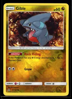 2018 Sun & Moon - Ultra Prism Gible #97 Reverse Holo Pokemon Card - Image 1