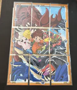 Japanese Digimon Adventure Card Puzzle Set Izzy Motimon Tentomon Kabuterimon - Image 1