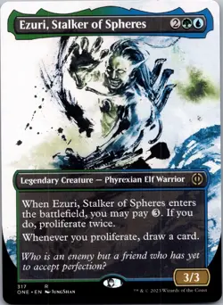 Ezuri, Stalker of Spheres (Showcase) 317 Phyrexia: All Will Be One MTG LP - Image 1