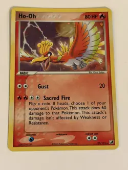 Rare Ho-Oh Pokemon TCG Unseen Forces Cosmos Holo Card LP - Image 1