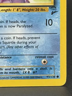 Squirtle #93 Pokemon Base Set 2 - NM - Image 5