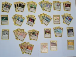 x53 Pokemon TCG VINTAGE Trainer Card Bundle Base Set/Fossil/Team Rocket - Image 1