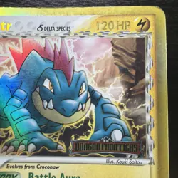 STAMPED Pokemon Dragon Frontiers Feraligatr Delta Species 2/101 Rev. Holo MP-LP - Image 2