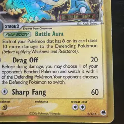 STAMPED Pokemon Dragon Frontiers Feraligatr Delta Species 2/101 Rev. Holo MP-LP - Image 3