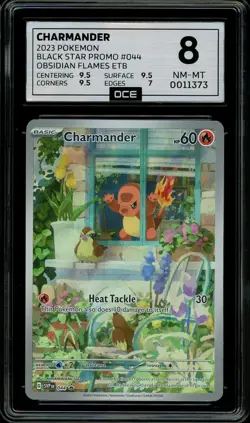 Pokemon Slab: Charmander - 044 - SVP Black Star Promo - Graded OCE NM/MT 8 - Image 1