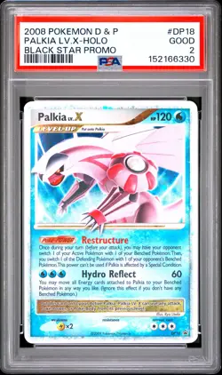 2008 POKEMON DIAMOND & PEARL BLACK STAR PROMO #DP18 PALKIA LV.X-HOLO PSA 2 - Image 1