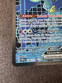 Pokemon Prismatic Evolutions Iron Crown EX 158/131 SIR Special Illustration Rare - Image 3