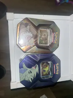 (2 Tin Lot) Pokemon TCG - Triple Whammy Tins - Slaking & Tyranitar - Image 1