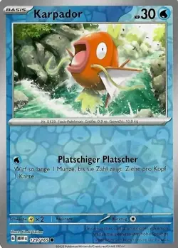 Pokemon Karte - Karpador 129/165 - MEW 151 - Reverse Holo - Near Mint - Deutsch - Image 1