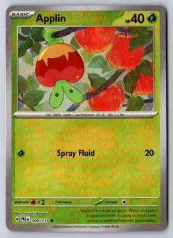 Applin (Poke Ball Pattern) 009/131 Holo Common Prismatic Evolutions Pokemon NM - Image 1