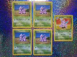 Pokemon Regular: Unlimited Base Set 37/102 Nidorino; Base Set 2 83/130 Nidoran - Image 1