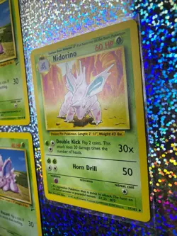 Pokemon Regular: Unlimited Base Set 37/102 Nidorino; Base Set 2 83/130 Nidoran - Image 3
