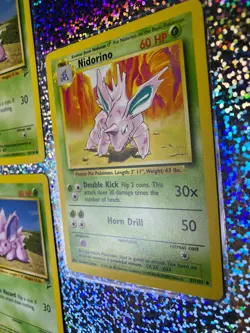 Pokemon Regular: Unlimited Base Set 37/102 Nidorino; Base Set 2 83/130 Nidoran - Image 4