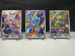 Series 2 First Partner Illustration Galar Grookey 052, Scorbunny 053, Sobble 054 - Image 1