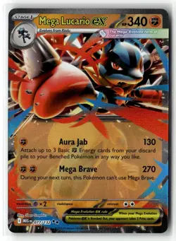 Mega Lucario ex 077/132 Double Rare Mega Evolution Pokemon Holo NM/M - Image 1