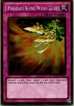 Yugioh Phoenix Wing Wind Blast PGLD-EN070 Gold Rare NM - Image 1