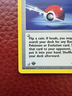 Poke Ball 64/64 1st Edition Jungle Set LP Trainer Pokemon Card WOTC 1999 - Image 4