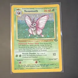 Pokemon TCG Venomoth Holo Unlimited Rare Card 13/64 Jungle Base Set - Image 1