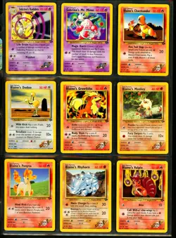 2000 Pokemon GYM CHALLENGE Set NEAR COMPLETE Uncommon Common NON HOLO Cards MINT - Image 5