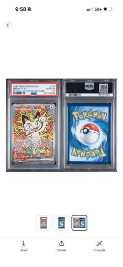 2026 POKEMON POR EN-PERFECT ORDER SPECIAL ILLUSTRATION RARE MEOWTH EX PSA 10 - Image 1