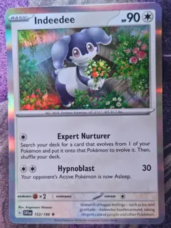 Indeedee 153/198 Rare Scarlet & Violet Pokemon Holo Near Mint - Image 1