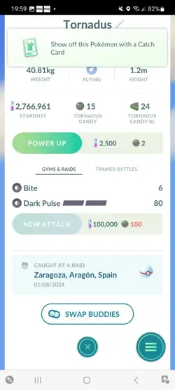 Pokemon Go Legendary Tornadus ( Normal ) - Image 2