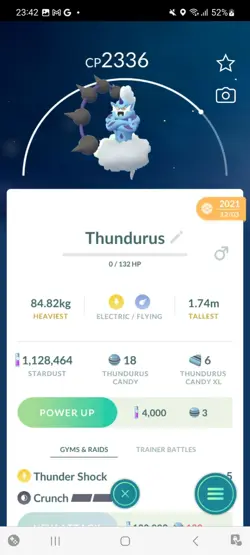 Pokemon Go Legendary Thundurus ( Normal ) - Image 1