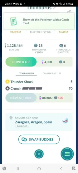 Pokemon Go Legendary Thundurus ( Normal ) - Image 2
