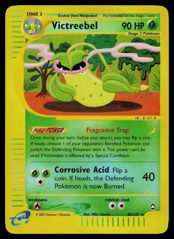 Pokemon Card - Victreebel Aquapolis 42 Reverse Holo Rare - Image 1