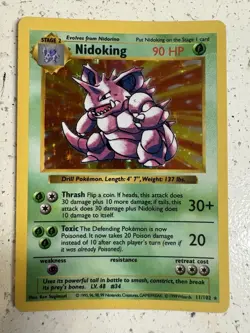 Wizards of the Coast Nidoking 11/102 Base Set 1999 English Holo Shadowless Rare - Image 1