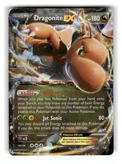 Dragonite EX 74/111 Holo EX Rare Furious Fists Pokemon Moderately Played - Image 1