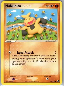 Makuhita 75/113 Common Delta Species Pokemon Near Mint - Image 1