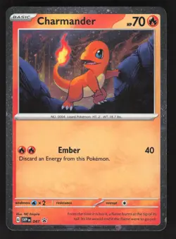 Charmander 047 Cosmos Holo Pokemon Scarlet & Violet Promo NM - Image 1