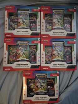 Pokemon First Partner Illustration Collection Series 2 Lot Of 5 Boxes - Image 1